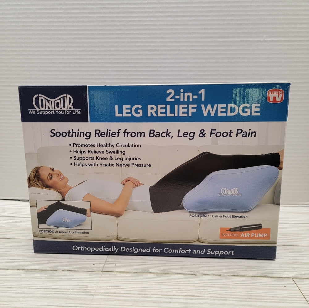 Blue Leg Relief Wedge Pillow